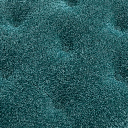 58’’ Storage Bench for Bedroom, Upholstered Button-Tufted Ottoman with Solid Wood Legs, Queen Size End of Bed Shoe Cabinet, Window Seat Foot Rest Stool for Entryway, Living Room (Teal)