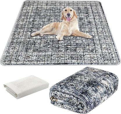 Extra Large Washable Pee Pads for Dogs (72"x72"), Upgrade Reusable Puppy Pads with Non-Slip Rug Pad, Super Thickening Absorbent Leakproof Dog Traning Pads Whelping Pad for Dogs, Doggie
