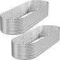 FRIZIONE 2pcs 9 in 1 Tall 8x2ft Galvanized Raised Garden Bed Outdoor,Steel Garden Bed for Vegetables,Above Ground Garden Box for Flower,Metal Raised Beds for Gardening
