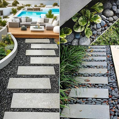 5 lbs Mexican Beach Pebbles, 2-3 Inch Decorative River Rocks for Fish Tank Aquarium Fountain, Decorative Pebbles for Garden Landscaping, Home Décor, Outdoor Paving Walkways Pathways Backyard