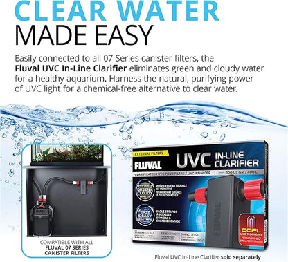 Fluval 307 Perfomance Canister Filter - for Aquariums Up to 70 Gallons - Aquarium Canister Filter