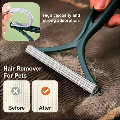 2-Pack Pet Hair Removal Gloves with A Hair/Lint Removal Tool – Remove Cat/Dog Fur from Clothing, Furniture, Car Seats, Bedding & Carpet – Reusable & Washable Lint Hair Remover for Pet Owners