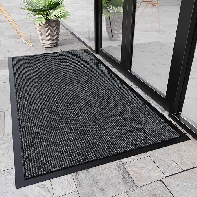 Front Door Mat, 10' x 3' Commercial Floor Mat, Heavy Duty Welcome Mat, Rubber Backing Non Slip Doormat for Entryway