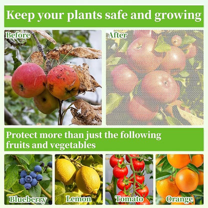 78x10Ft Mosquito Netting Garden Mesh Netting, Bug Insect Mosquito Fly Bird Net, Animals Barrier Protection Net, White 3x24m