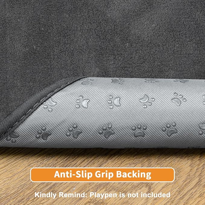 Dog Pee Pad Washable Extra Large, Instant Absorb Thicker Training Pads Non-Slip Pet Playpen Mat, Waterproof Reusable Floor Mat Ideal for Puppy Senior Dog Whelping Incontinence Housebreaking 65x48 Inch