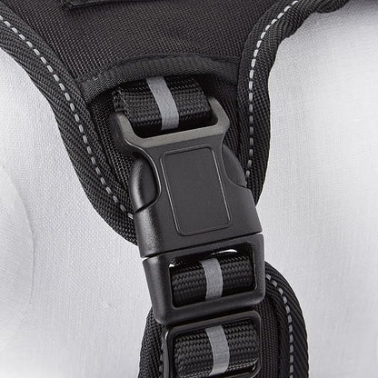 Amazon Basics No Pull Dog Harness, Adjustable Front Clip, Tactical Vest, Large, Black