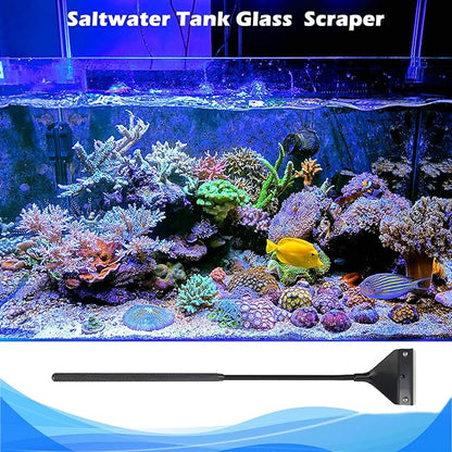 Algae Scraper for Glass Aquariums, Fish Tank Cleaner, Aquarium Algae Scrapers with 10 Stainless Steel Blades.