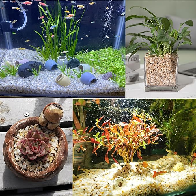 5lb Mixed Sand Rocks Pebbles Pumice Potting Soil Amendment Succulent Cactus Bonsai Gritty Rock Decorative Gravel for Succulents, Bonsai, Vase Fillers,Terrarium Plants