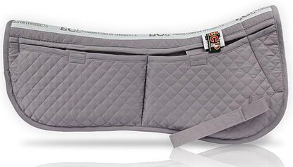 ECP Equine Comfort Products Adjustable Shock Absorbing Memory Foam Half Saddle Pad, Injury Prevention & Pressure Relief, Customizable Fit, Breathable for All Riding Styles