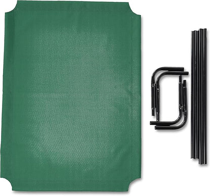 Amazon Basics Cooling Breathable Elevated Dog Bed with Metal Frame for Large Dogs, 51 x 31 x 8 Inch, Green