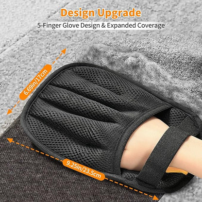 2Pcs Pet Hair Removal Glove for Cats & Dogs, 2025 Newly Upgraded Five-Finger Electrostatic Pet Hair Gloves, Reusable Pet Hair Remover Tool for Couch, Clothing, Car Seat,Carpet