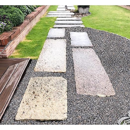 45 LB Natural River Rocks Mexican Beach Pebbles, 0.3-0.6 Inch Natural Unpolished Bulk Rocks, Pebbles for Landscaping Garden Paving Plant, Rocks for Walkways Outdoor Decorative Stone, Grey