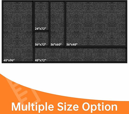 Front Door Mat, 4'x8' Indoor Outdoor Door Mat, Commercial Industrial Entrance Doormat, Heavy Duty Welcome Mat, Rubber Backing Non Slip Doormat for Entryway