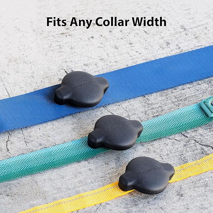Elevation Lab TagVault™ Compact AirTag Dog Collar Mount (4 Pack) - IP68 Waterproof, Doesn't Dangle, Fits All Width Collars