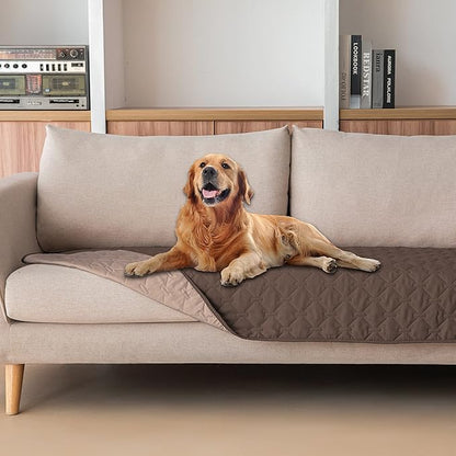 gogobunny 100% Double Sided Waterproof Dog Blanket Soft Pet Bed Cover Reversible Protect Furniture Couch Sofa Car for Puppy Cat Kids (Dark Chocolate/Light Chocolate, 30x80 Inch (Pack of 1))