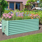 Domi Raised Garden Beds Outdoor, 6x3x2ft Thickening Tall Metal Rectangular Deep Root Box Planter for Vegetables, Flowers, Herbs, and Succulents 2" Deep w/ 256 Gallon Capacity - Green
