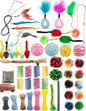 Fashion's Talk Cat Toys 50 Pcs for Indoor Cats,Interactive Door Hanging Mice Feather Toy Cat Spring Toy Cat Wand Catnip Crinkle Balls Silvervine Sticks Balls Kitten Toys Bulk
