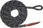 Double Braid Lead Rope with Eye Splice Loop, 12-14FT Lengths (Black with Beige, 14 ft.)