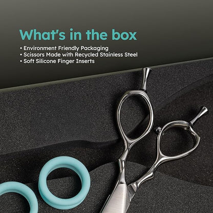 8" Dog Grooming Scissors – Handcrafted, Ergonomic, VG10 Stainless Steel for Sharper, Tougher, Better Edge Retention, Lightweight Shears with 3D Convex Blade for Dogs and Cats