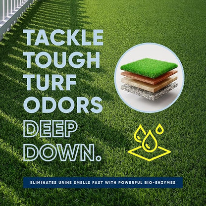 Eco Strong Outdoor Odor Eliminator | Outside Dog Urine Enzyme Cleaner – Powerful Pet, Cat, Animal Scent Deodorizer | Professional Strength for Yard, Turf, Kennels, Patios, Decks (Gallon with Sprayer)