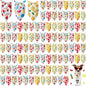 100 Pcs Fruit Dog Bandanas Bulk Summer Bandanas for Dogs Hawaiian Soft Bibs Adjustable Triangle Scarf for Small Medium Large Pet Costume
