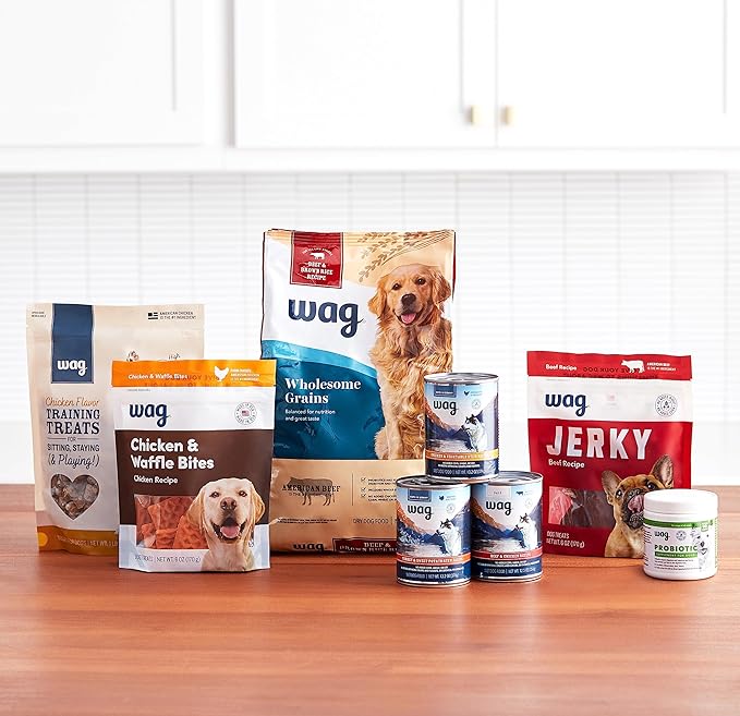 Amazon Brand - Wag Probiotic Supplement Chews for Dogs, Supports Digestive Health and Gut Flora, Natural Duck Flavor, 160 Count, Pack of 1