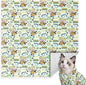 27.6" Large Cat Grooming Wrap, Cat Grooming Supplies, Cat Wrap for Cutting Nails, Self-Adhesive Cat Grooming Bag for Cats Within 15lbs Cat Restraint for Nail Clipping, Medicine Taking(Green)