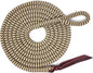 Double Braid Lead Rope with Eye Splice Loop, 12-14FT Lengths (Brown with Beige, 14 ft.)