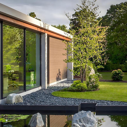 5 lbs Polished Black Pebbles for Indoor Plants, 0.8-1.2 Inch Decorative Black River Rocks for Plants Aquarium Planter Vase Fillers Landscaping and Garden Black Stones