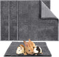 Amylove 4 Pcs Guinea Pig Cage Liner Guinea Pig Bedding Washable Fleece Pee Pads Reusable Small Animals Training Mat Small Animal Sleeping Bed for Bunny Hamster(Dark Gray,12 x 12 Inch)
