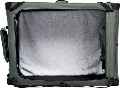 Amazon Basics Folding Portable Soft Pet Dog Crate Carrier Kennel, 42 x 31 x 31 inches, Grey