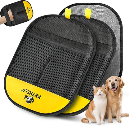 2Pcs Pet Hair Removal Glove for Dogs & Cats, Newly Upgraded Reusable Electrostatic Pet Hair Gloves, Pet Hair Remover Tool for Clothing, Couch, Carpet, Car Seat