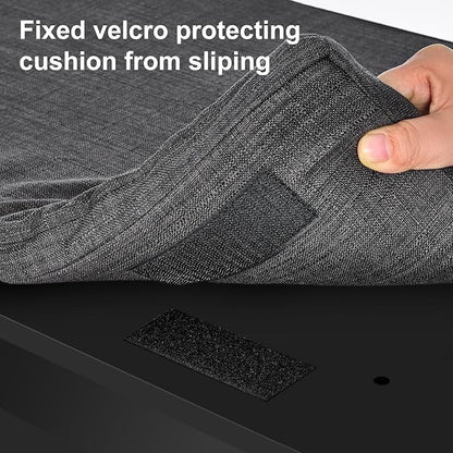 2-Tier Storage Bench, Shoe Bench with Thickened Padded Seat Cushion, Entryway Bench with 2 Doors, Adjustable Shelf, 13.8" D x 37.4" W x 18.5" H, for Entryway, Living Room, Bedroom, Black