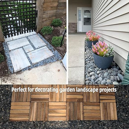 45LB River Rocks,Mexican Beach Pebbles for Plants,Potting,Garden Landscape Stone Paving Stone Grey 1Inch…