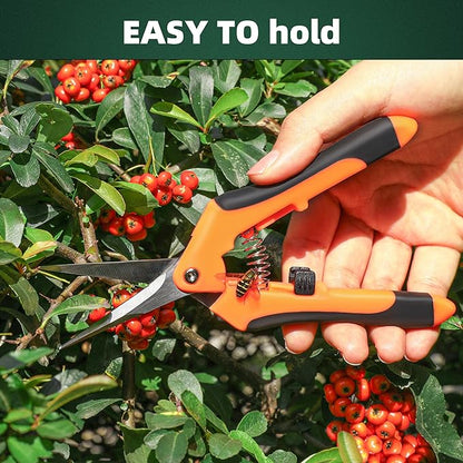 3-Pack Stainless Steel Pruning Shears, Pruning Snips and Clippers for Gardening