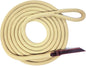 Double Braid Polyester Yacht Horse Lead Rope with Loop 12ft. or 14ft. Lengths (Beige, 14 ft. No Snap)