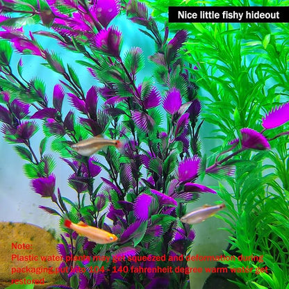 20.47 Inch Tall Aquarium Plants – Large Lifelike Artificial Fish Tank Decorations, 2 Pcs Fish Tank Plants Plastic，Durable & Safe for Freshwater/Saltwater Aquariums (Green (Style D))