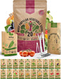 20 Vegetable Seeds Variety Pack - 12,465+ Non-GMO Heirloom Seeds for Planting Vegetables and Fruits in Individual Seed Packets, Home Garden Seed for Hydroponic, Indoor and Outdoors Gardening