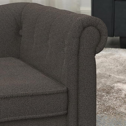 Dog Sofa Couch for Medium to Large Dogs, Memory Foam Pet Sofa Couch with Washable Fabric, Durable Elevated Dog Bed with Legs, Removable Cushion for Medium and Large Dogs, Dark Brown