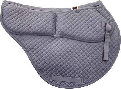 ECP Equine Comfort Products All-Purpose Contoured Correction Saddle Pad with Adjustable Memory Foam Inserts for Custom Support, Non-Slip, Shock Absorbing, 22” Spine, 19.5” Drop