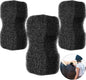 Eaasty 3 Pcs Horse Groomer Sponge Scrubber Massager Horse Grooming Brush Kit Supplies Large Soft Care for Cleaning Washing Bathing, Black, 4.33 x 7.87 x 2.56 Inch