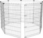 Amazon Basics Foldable Octagonal Metal Exercise Dog Playpen - Indoor/Outdoor, No Door, Large (8 Panels, 24 x 42), Easy to assemble, store, and customize, 42" - Large, Black