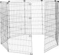 Amazon Basics Foldable Octagonal Metal Exercise Dog Playpen - Indoor/Outdoor, No Door, Extra Large (8 Panels, 24 x 48), Easy to assemble, store, and customize, 48" - X-Large, Black