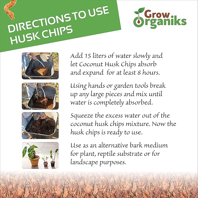 72 Quart Reptile Substrate Coconut Chip Bedding Compressed Organic Coco Husk Block for Snake Habitat, Ball Python Terrarium, Turtle Tanks, Tortoise Enclosure, Potting Soil Mix for Greenhouse