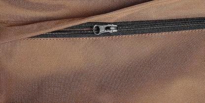 Amazon Basics Pet Car Booster Bucket Seat for Small Pets up to 25lbs, Machine Washable Cover, Clip-On Safety Leash, 18" x 18" x 16", Tan