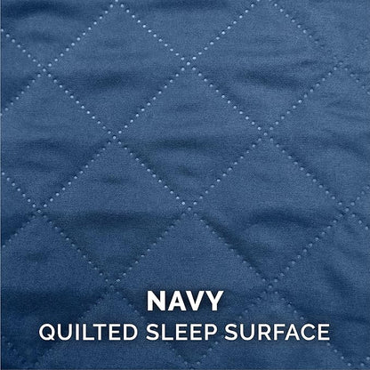 Furhaven Orthopedic Dog Bed for Large Dogs w/ Removable Bolsters & Washable Cover, For Dogs Up to 125 lbs - Quilted Sofa - Navy (Blue), Jumbo Plus/XXL