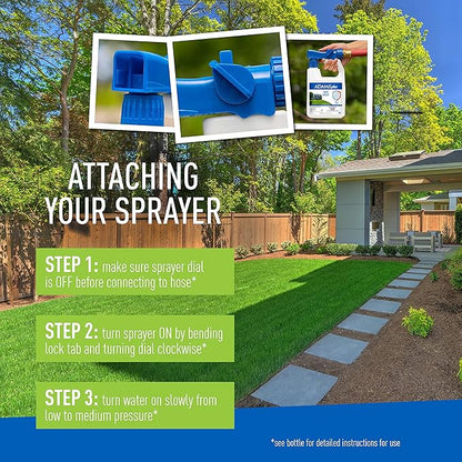 Adams Plus Yard Spray ; Kills Mosquitoes, Fleas, Ticks, Ants, And Many Other Listed Nuisance Pests in Outdoor Areas ; Treats Up to 5,000 Square Feet ; Easy To Use Hose-End Spray ; 32 Fl Oz