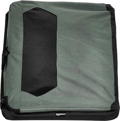 Amazon Basics Folding Portable Soft Pet Dog Crate Carrier Kennel, 42 x 31 x 31 inches, Grey